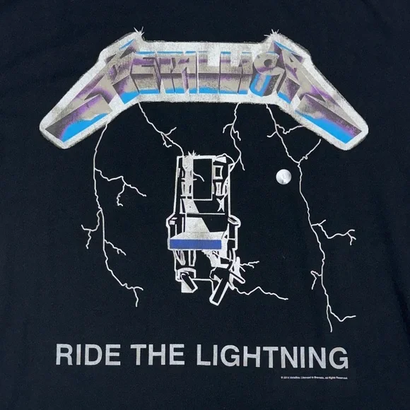Fear of God Metallica Ride The Lightning Shirt Mens Large Heavy Oversize Graphic - Picture 2 of 9
